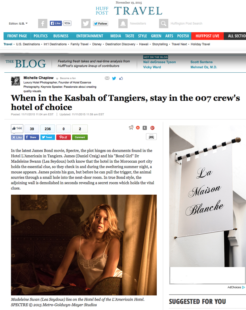 Cuando en la Kasbah de Tánger , 007 y su tripulación se alojan en un hotel de su elección - Huffington Post