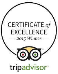 TripAdvisor Certificate of Excelence 2015